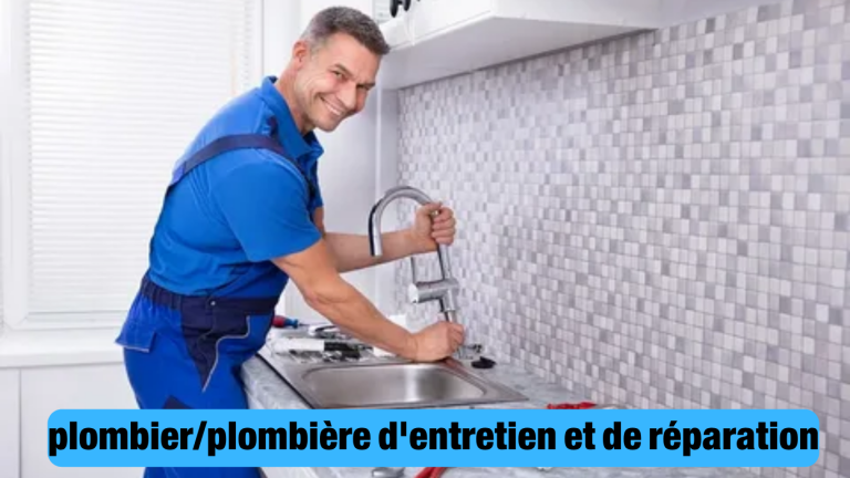 plombier/plombière d'entretien et de réparation